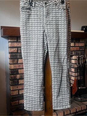 PAIGE Black & White Houndstooth Pants